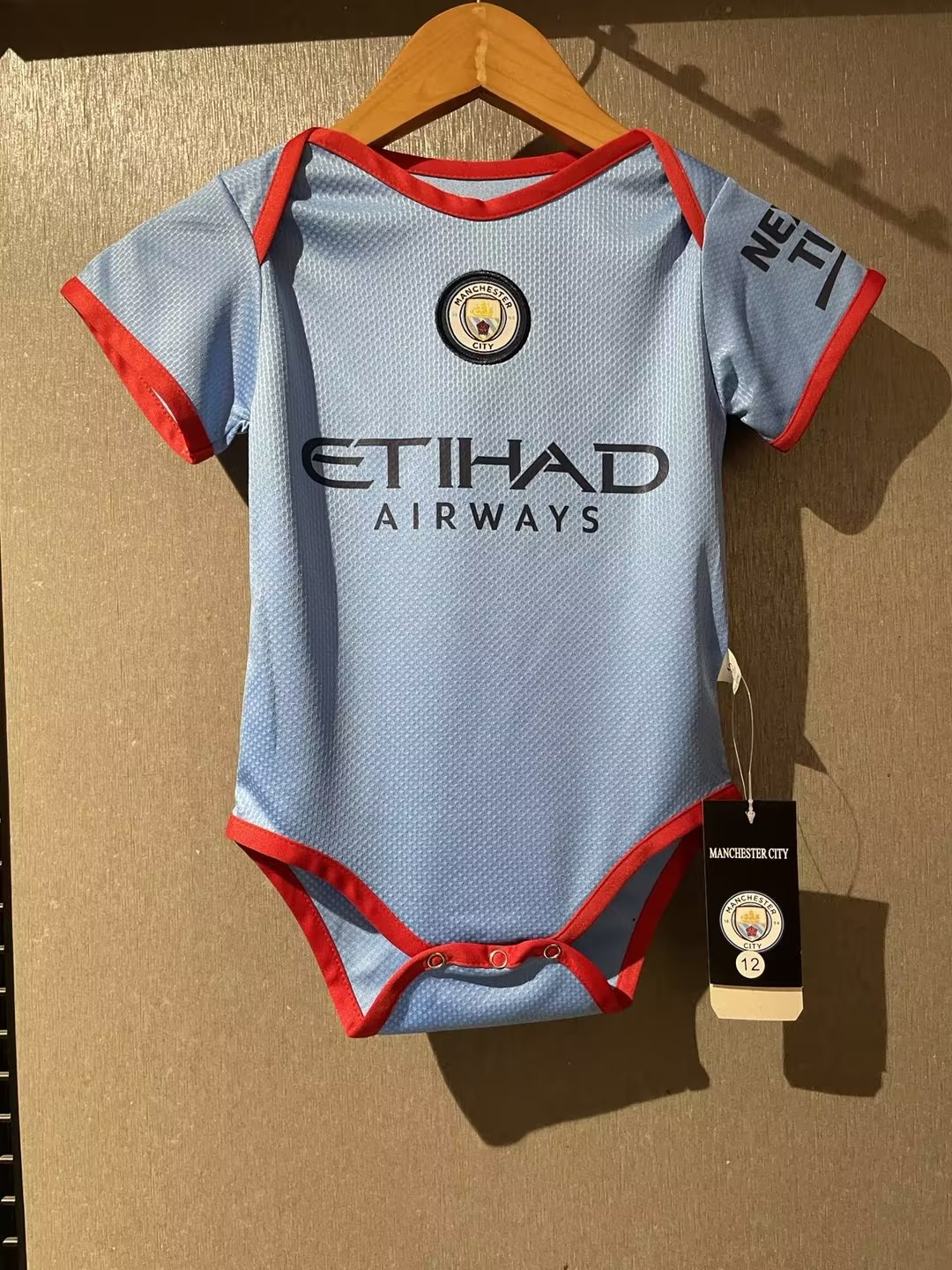  2022-2023 Manchester City home Baby Grow baby onesie jersey 