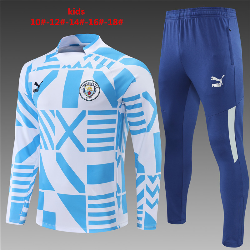 2022-2023 Manchester city kids kit Training clothes