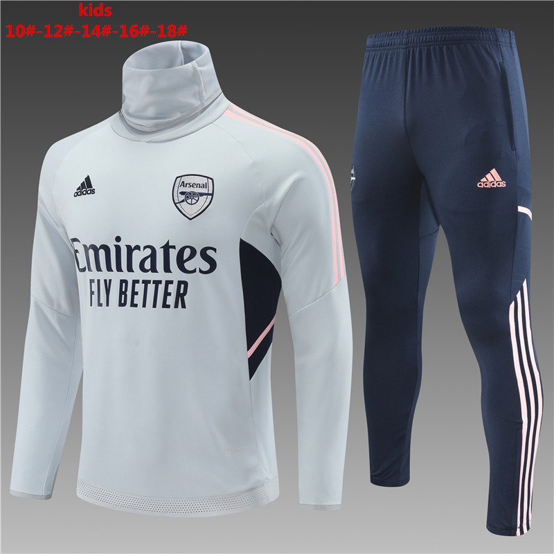 2022/2023 Arsenal Kids kit training suit High collar