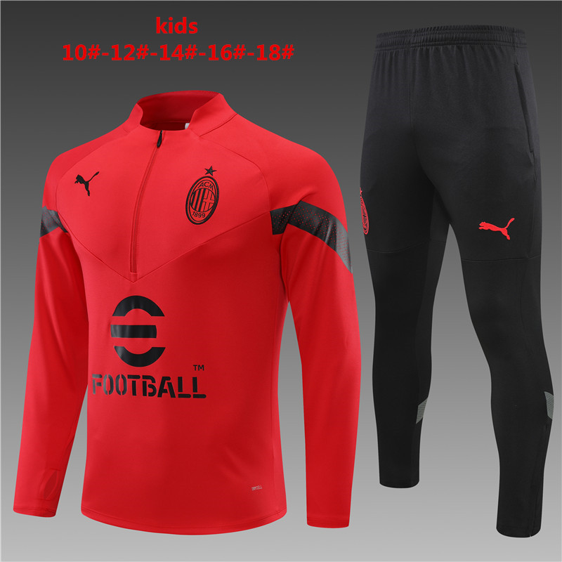 2022-2023 AC Milan kids jersey training set 