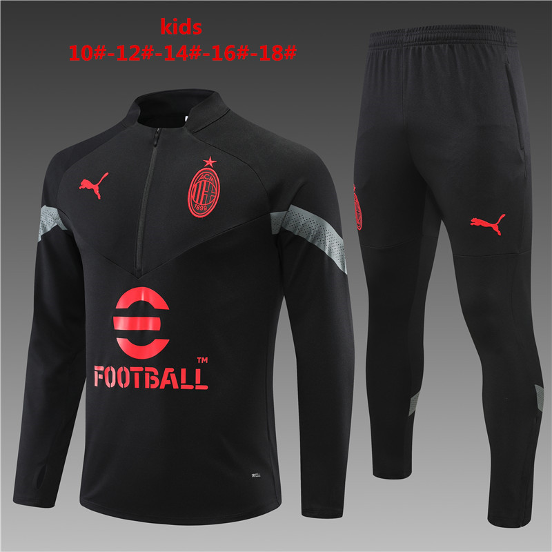 2022-2023 AC Milan kids jersey training set 