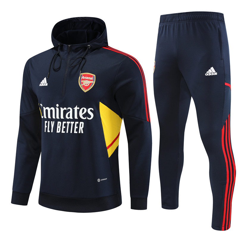 2022/2023 Arsenal Adult pullover half-pull hooded sweater plush