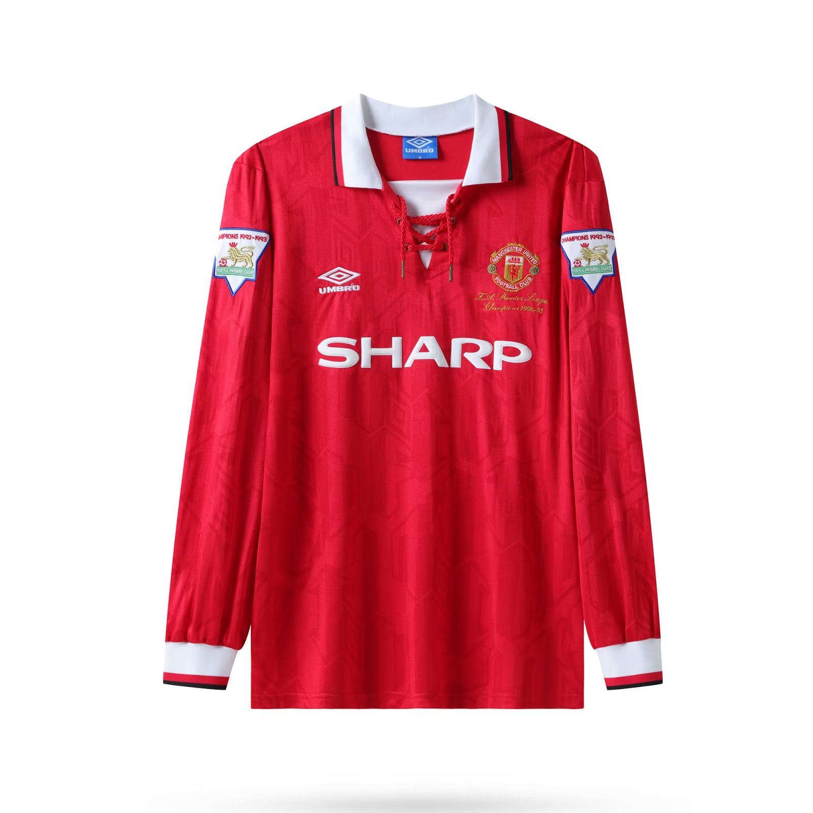 1992-1994 Manchester United home long Add badge
