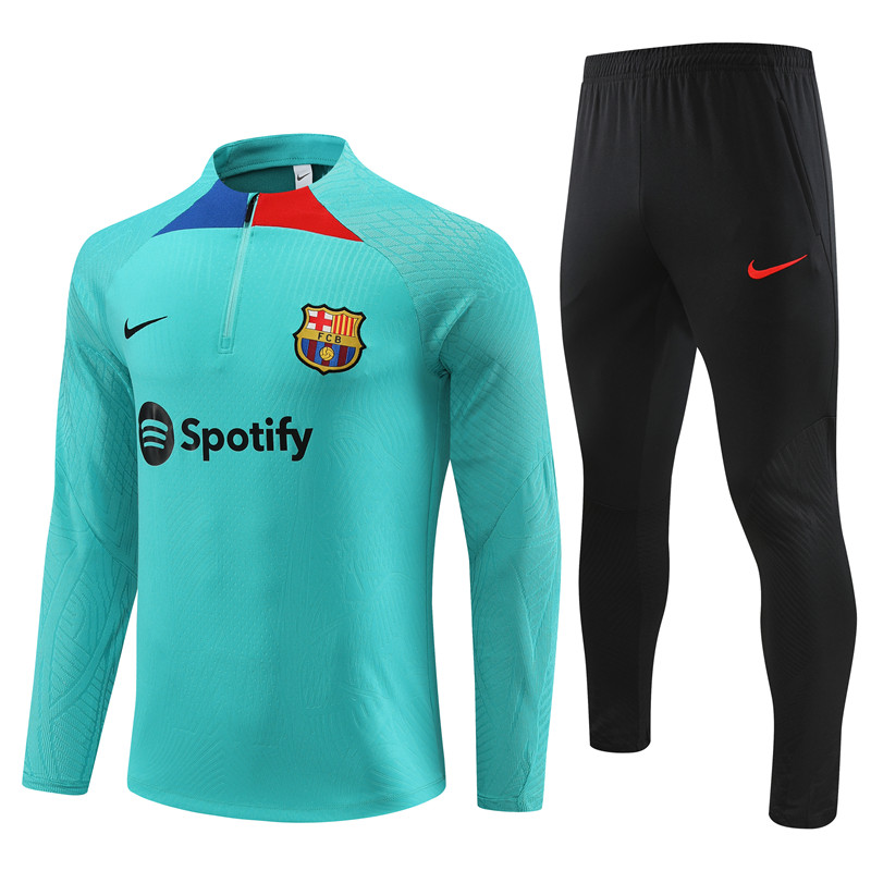 2023-2024 Barcelona Adult Long Sleeve Half Pull Training Suit Set