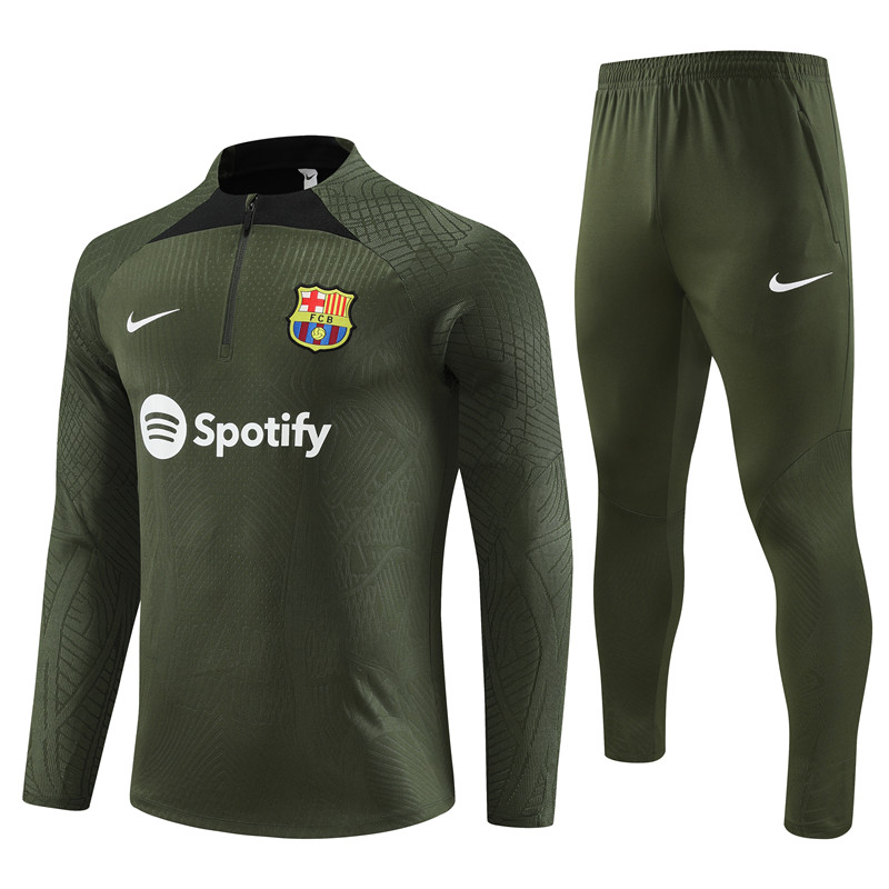 2023-2024 Barcelona Adult Long Sleeve Half Pull Training Suit Set