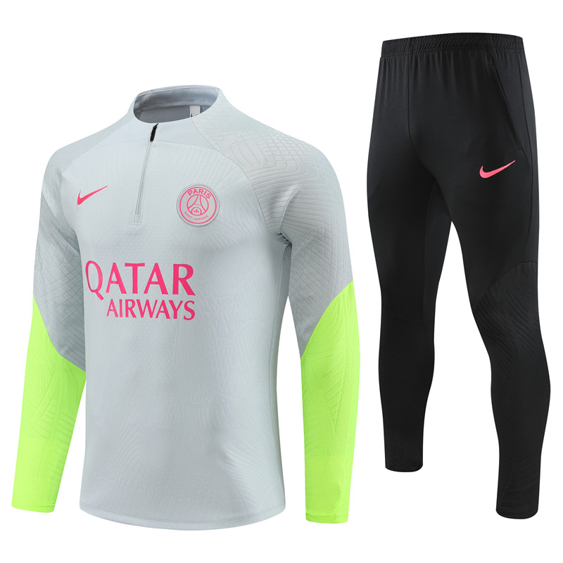 2023-2024 Paris Saint Germain  Adult  Long Sleeve Half Pull Training Suit Set psg