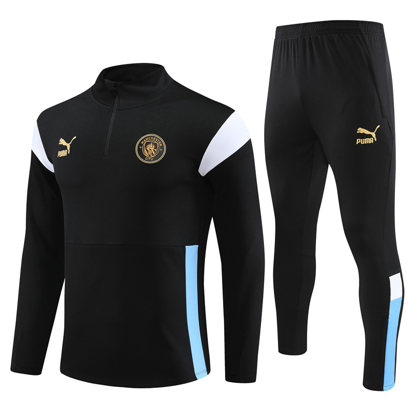 2023-2024  Manchester City AdultLong Sleeve Half Pull Training Suit Set