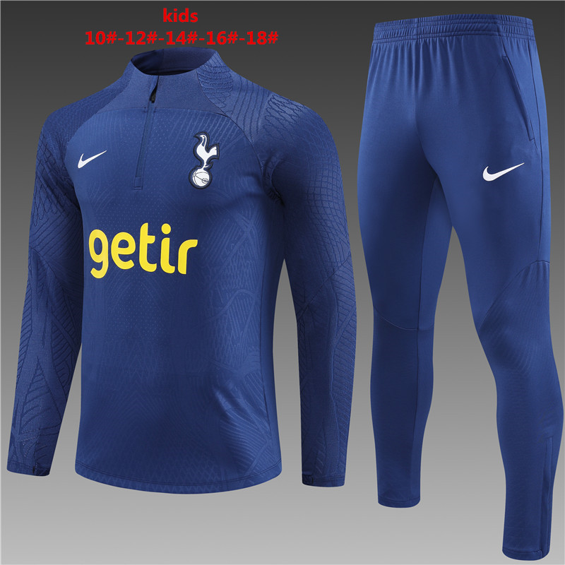 2023-2024  Tottenham Hotspurkids Long Sleeve Half Pull Training Suit Set