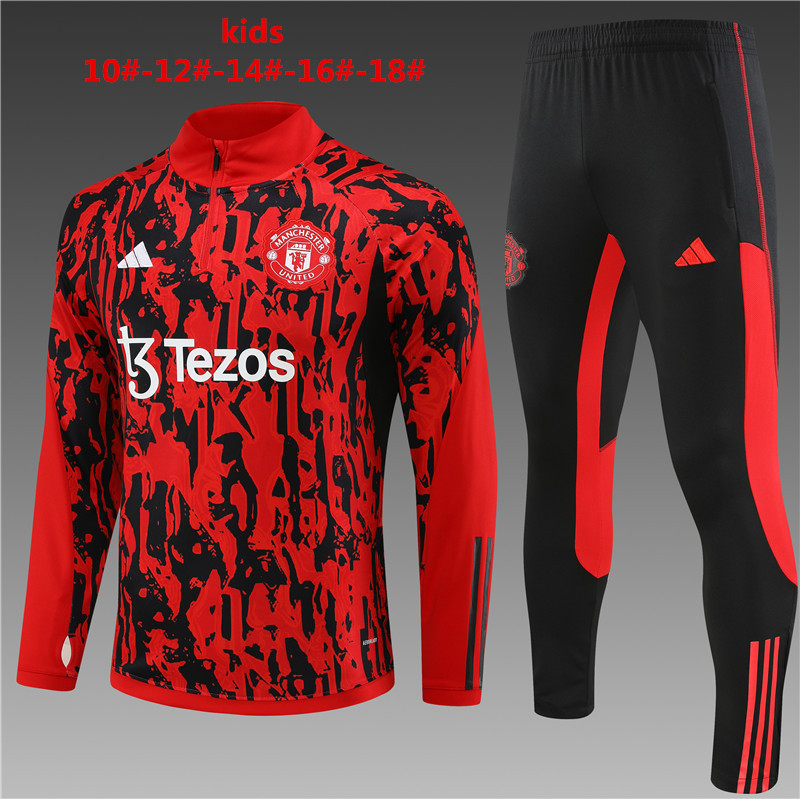 2023-2024 Manchester united kids kit Training clothes 