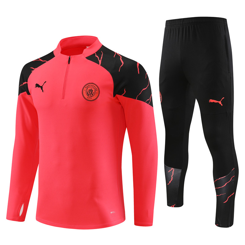 2023-2024  Manchester City AdultLong Sleeve Half Pull Training Suit Set