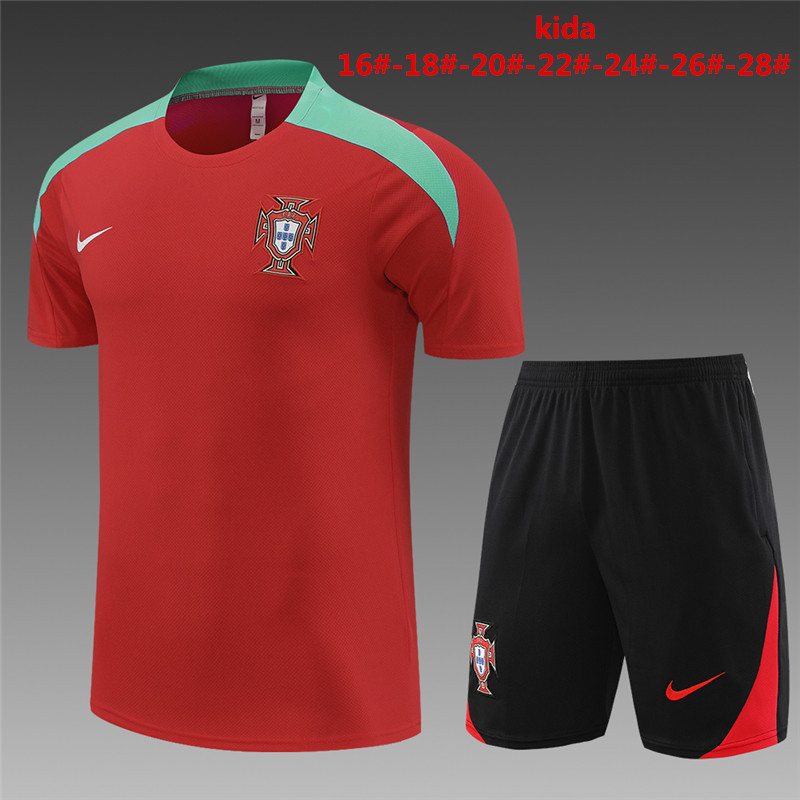 2023-2024 Portugal Training clothes kids kit With pockets