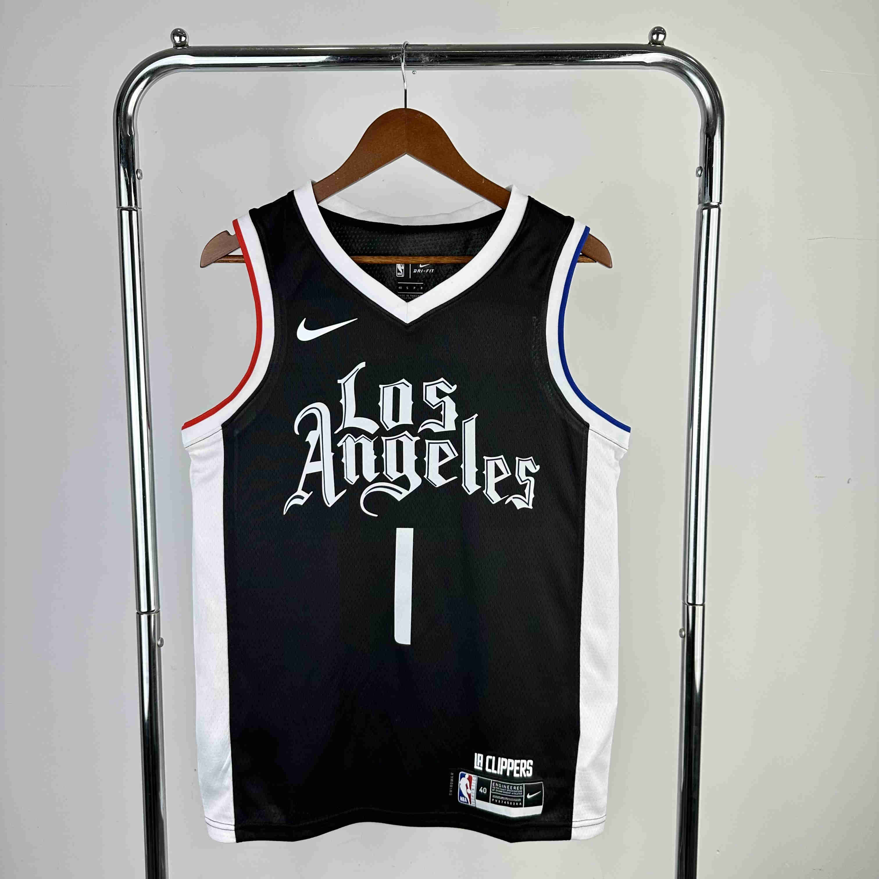 Los Angeles Clippers NBA Jersey Latin Black   Harden 1