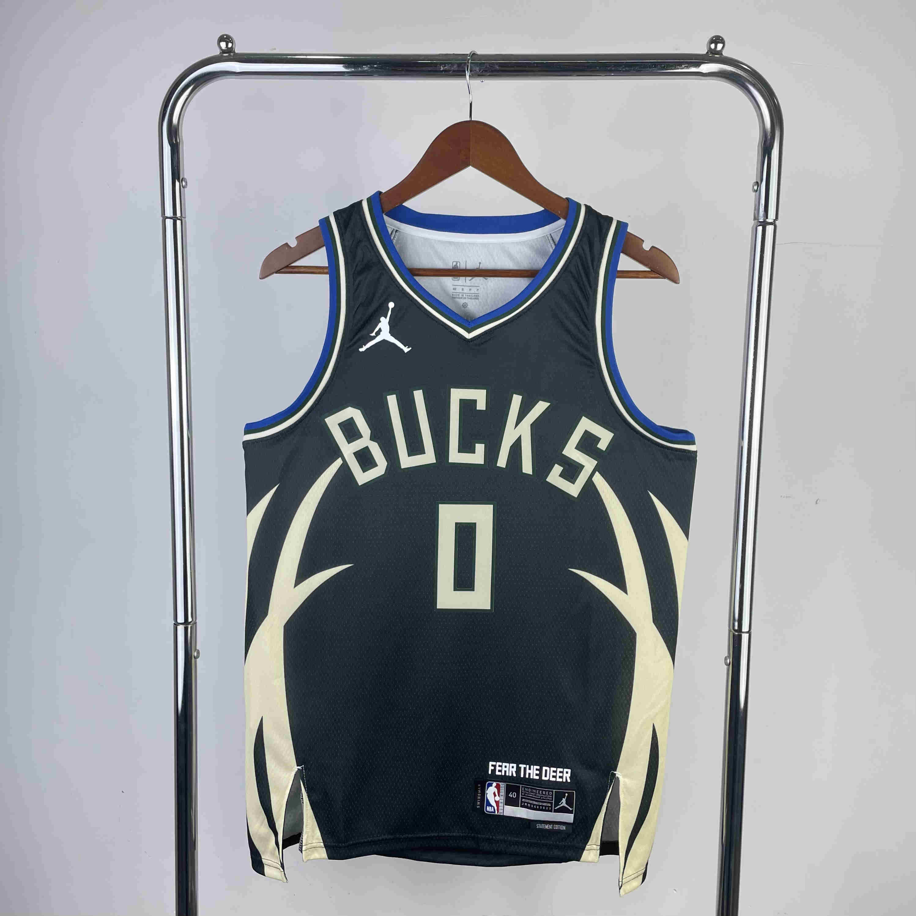 Milwaukee Bucks NBA Jersey  Lillard 0 Flying Man Limited