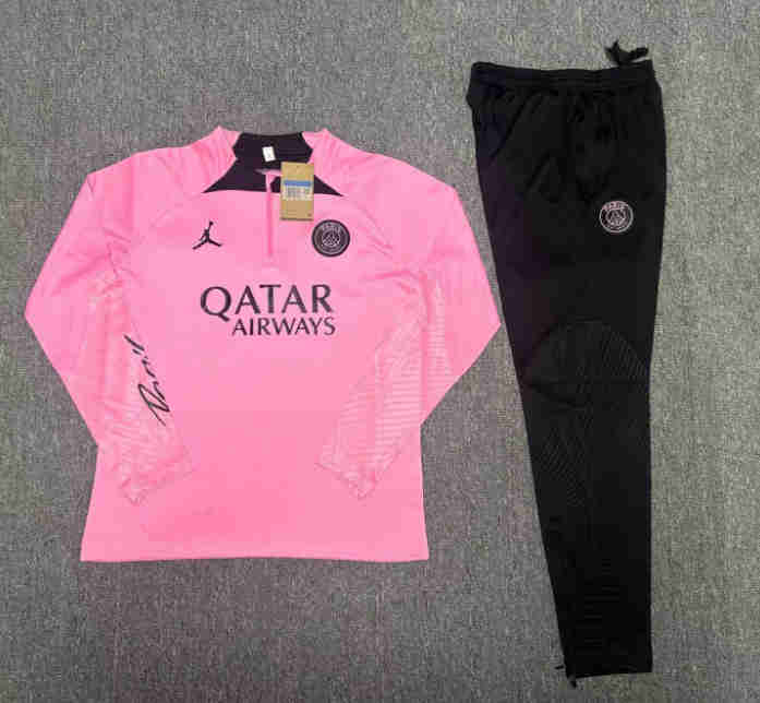 2023-2024 Paris Saint Germain  Adult  Long Sleeve Half Pull Training Suit Set psg