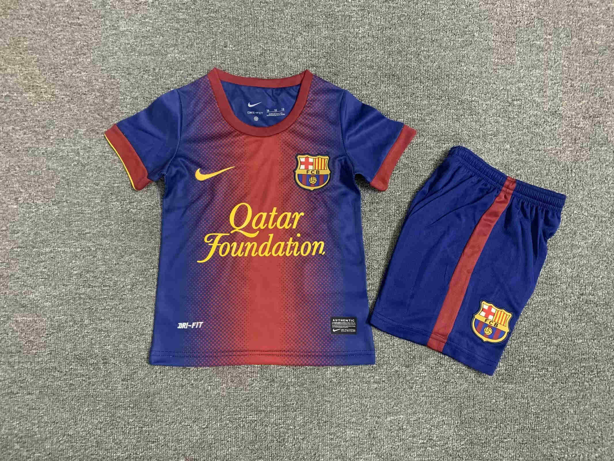 2012-2013 FC Barcelona home  kids kit  soccer jersey