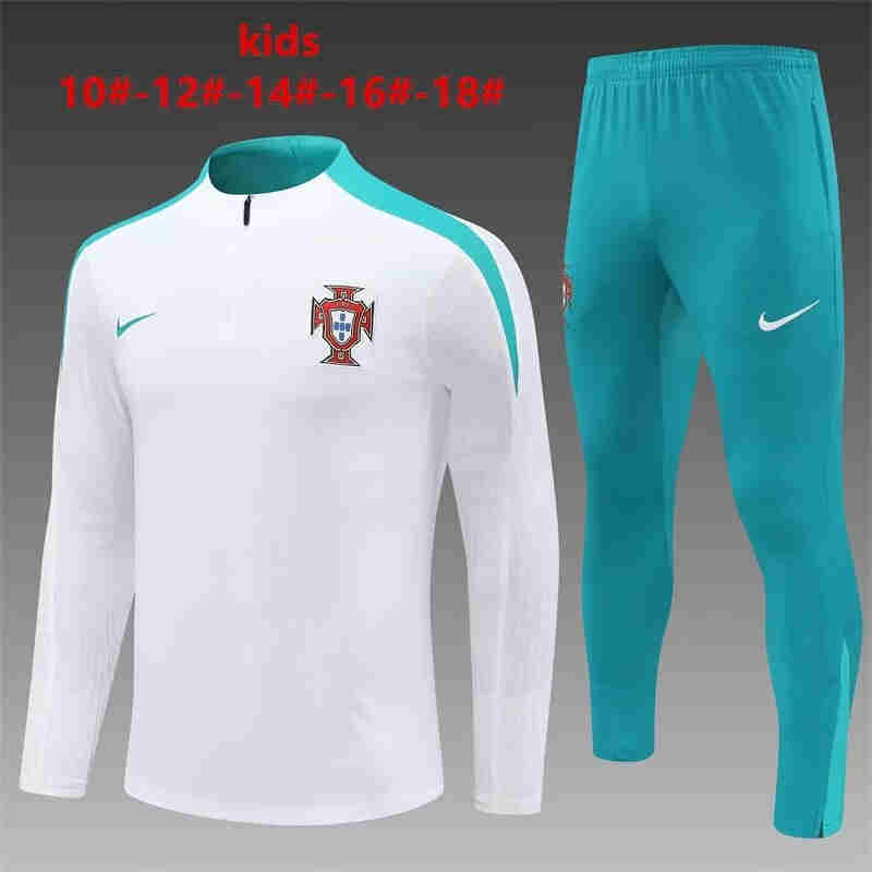 2024/2025 Portugal Kids Long sleeved training suit  Set 
