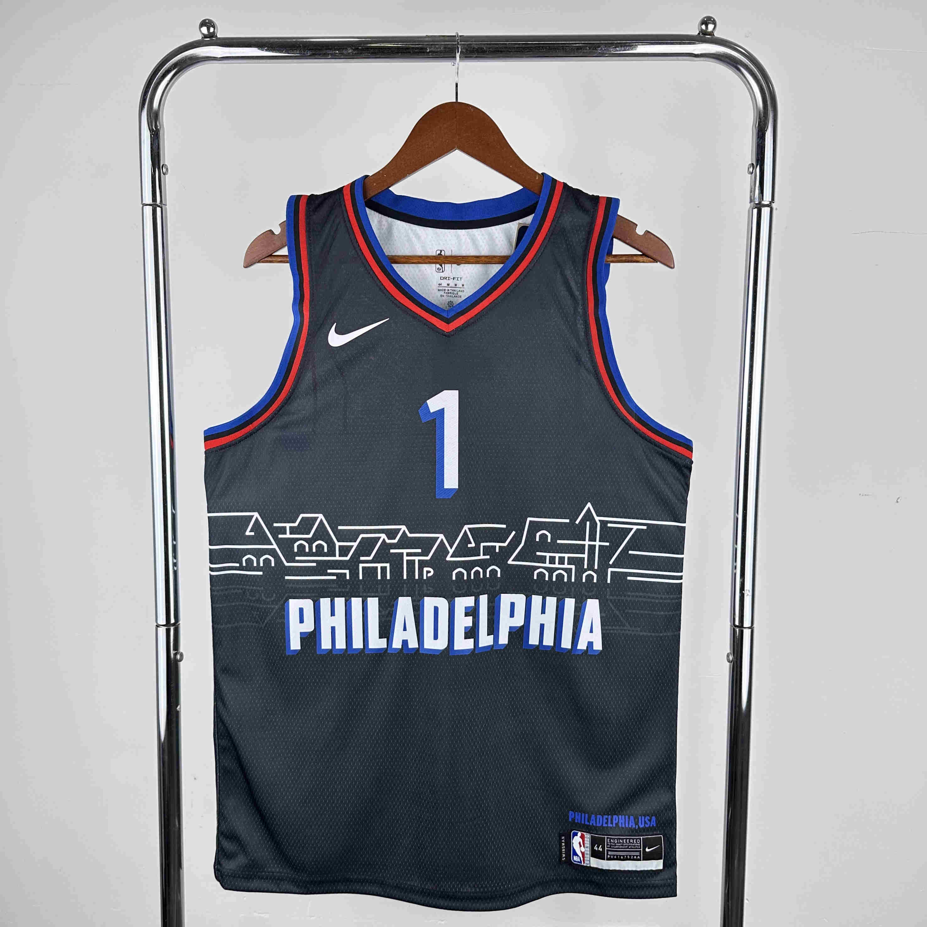  2021 Philadelphia  76ers  NBA Jersey NO. 1