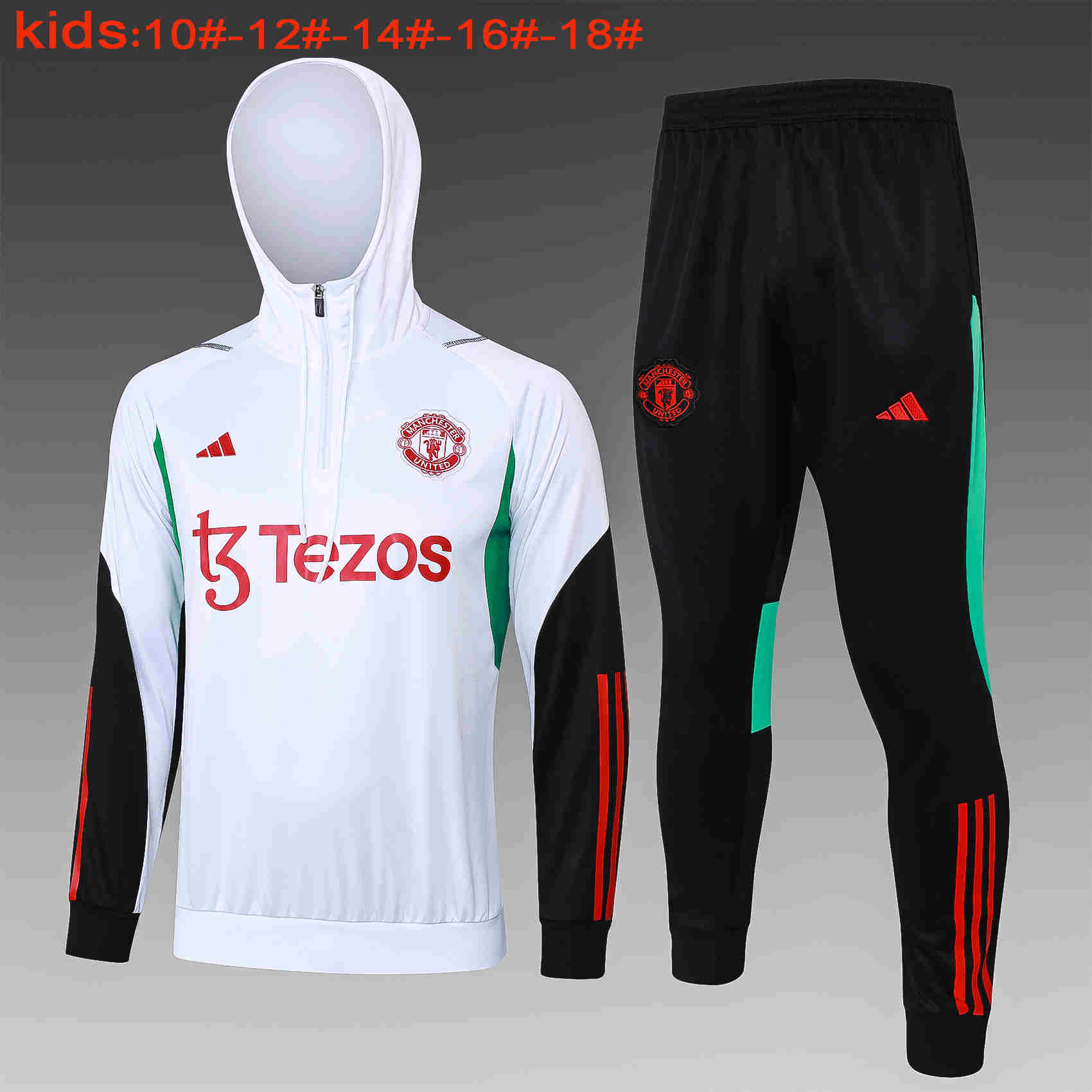 2024-2025 Manchester united kids kit Training clothes Hooded Jacket