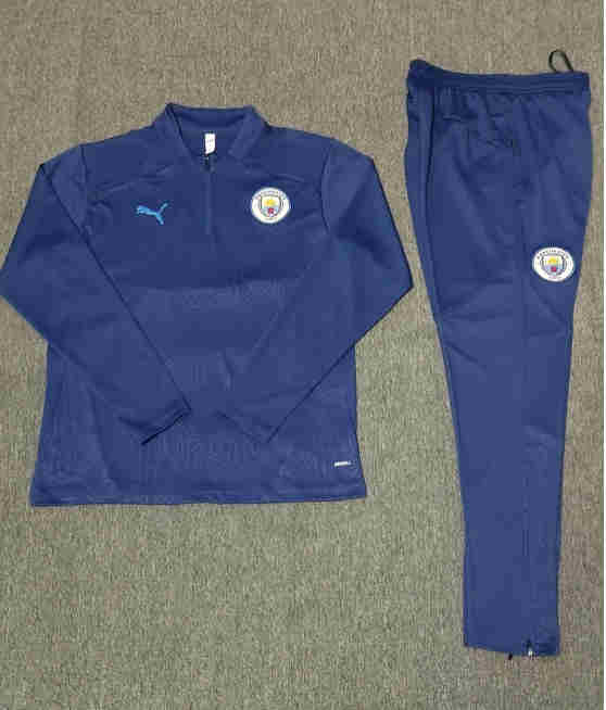 2024-2025  Manchester city   KIDS   Long Sleeve Half Pull Training Suit Set