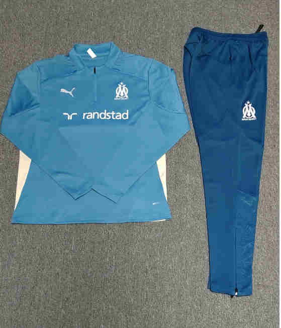  2024-2025  Marseille  Adult Long Sleeve Half Pull Training Suit Set