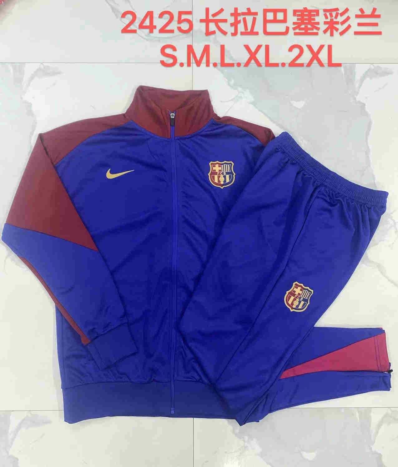 2024-2025 Barcelona Adult Long Sleeve Training Suit Set jacket 815