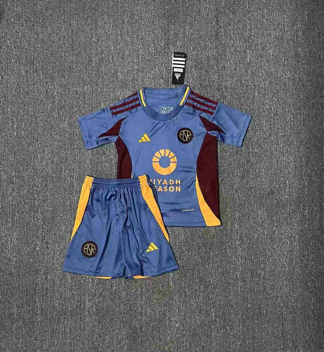 2024/2025 AS ROME AWAY 2RD  kids kit 