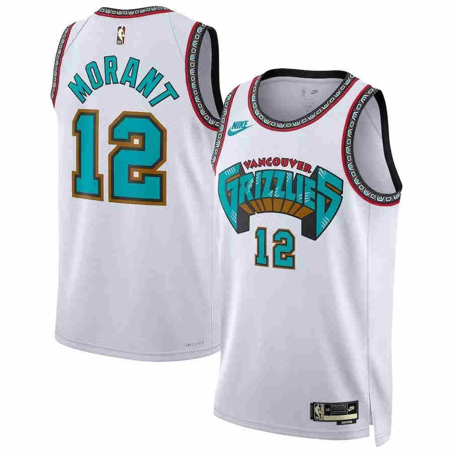 Memphis Grizzlies NBA Jersey Retro No. 12 Morant